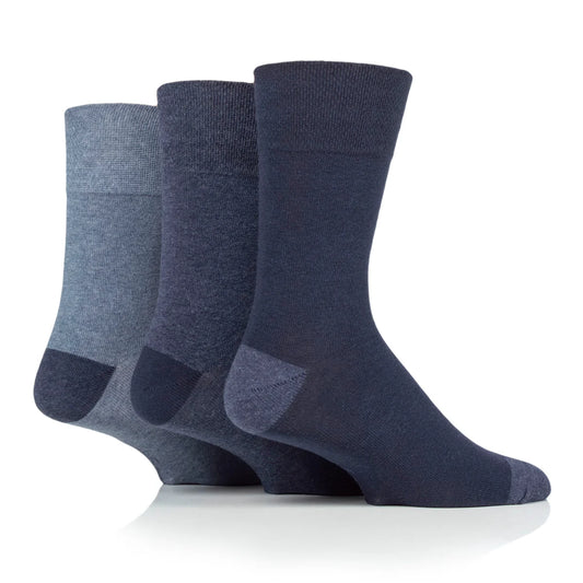 Men’s Navy Denim Apex Gentle Grip Cotton Rich Socks