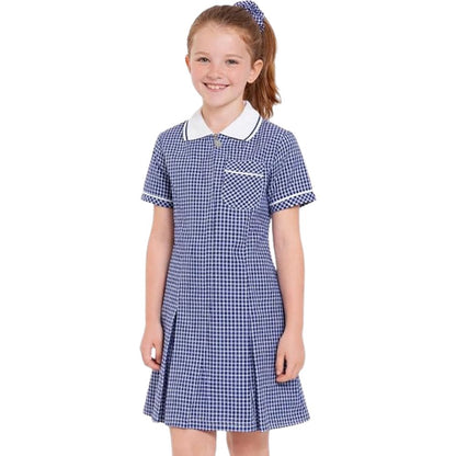 Girls Gingham Check Pleated Dress | 7 Colours
