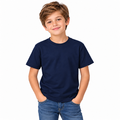 Navy Boys' Plain T-Shirt