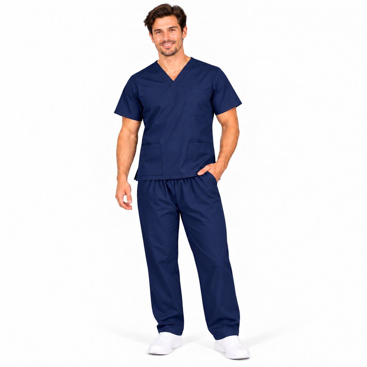 Navy Men's Medical Scrub Set