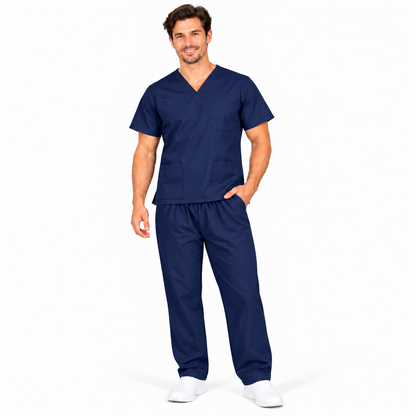 Navy Men's Medical Scrub Set
