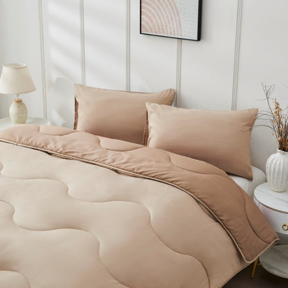 Natural / Dark Natural Coverless Duvet & Pillowcases Set | TOG 10.5
