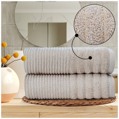 100% Egyptian Cotton Paris Ribbed Towels | 6 Colours | 600 GSM