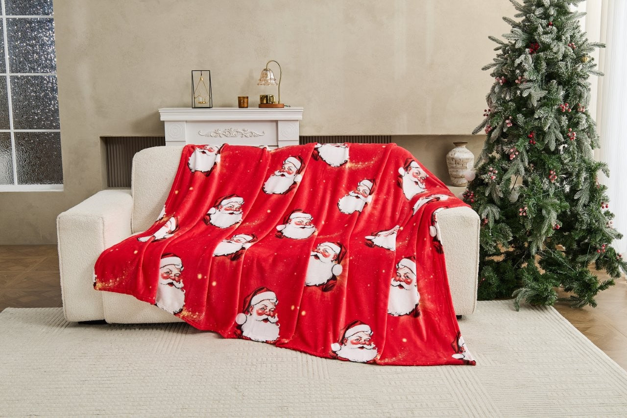 Naughty is the New Nice Xmas Flannel Sherpa Throw