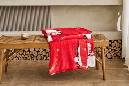 Naughty is the New Nice Xmas Flannel Sherpa Throw