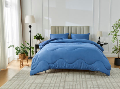 Navy / Blue Coverless Duvet & Pillowcases Set | TOG 10.5
