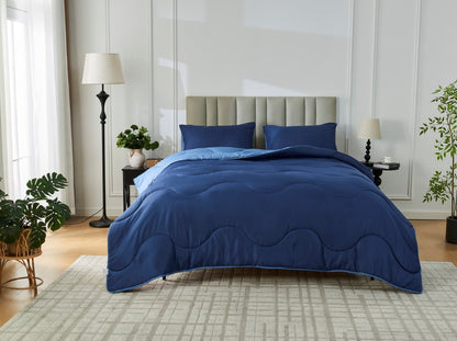 Navy / Blue Coverless Duvet & Pillowcases Set | TOG 10.5