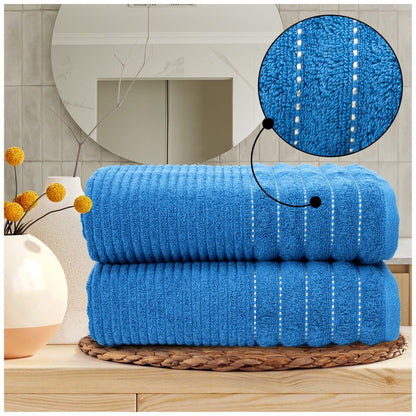 100% Egyptian Cotton Paris Ribbed Towels | 6 Colours | 600 GSM