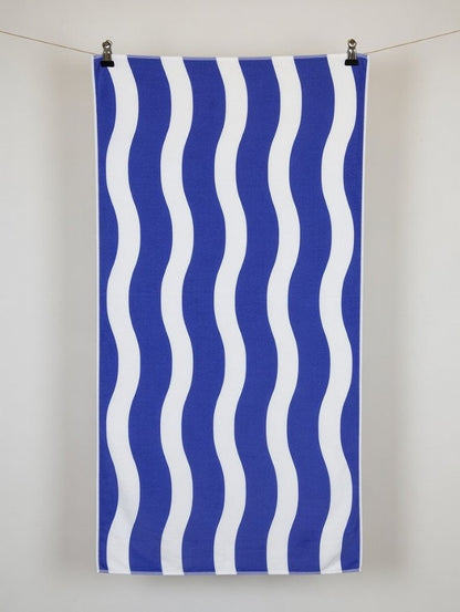 Wavy Stripe Beach Towel | 5 Colours | 152CM × 71CM