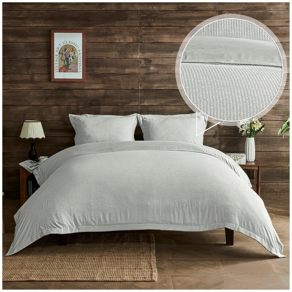Newry Seersucker Duvet Cover Set | 5 Colours