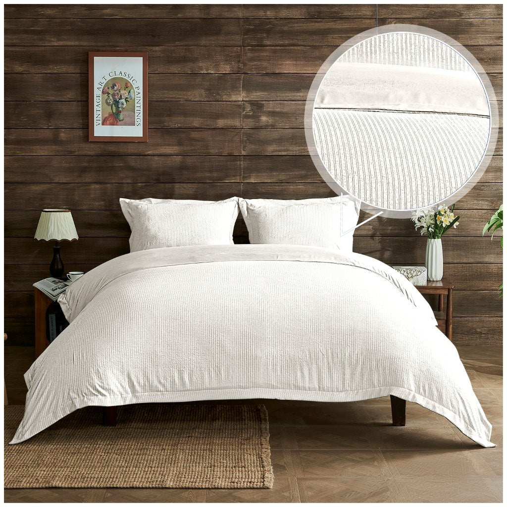 Newry Seersucker Duvet Cover Set | 5 Colours
