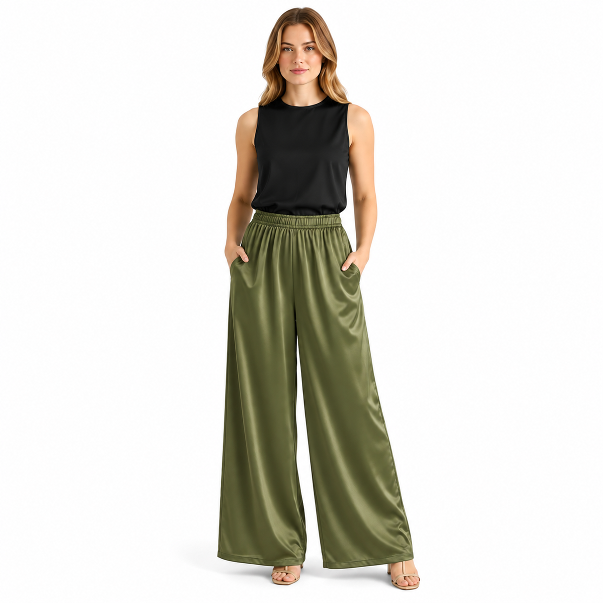 Satin Palazzo Trousers | 4 Colours