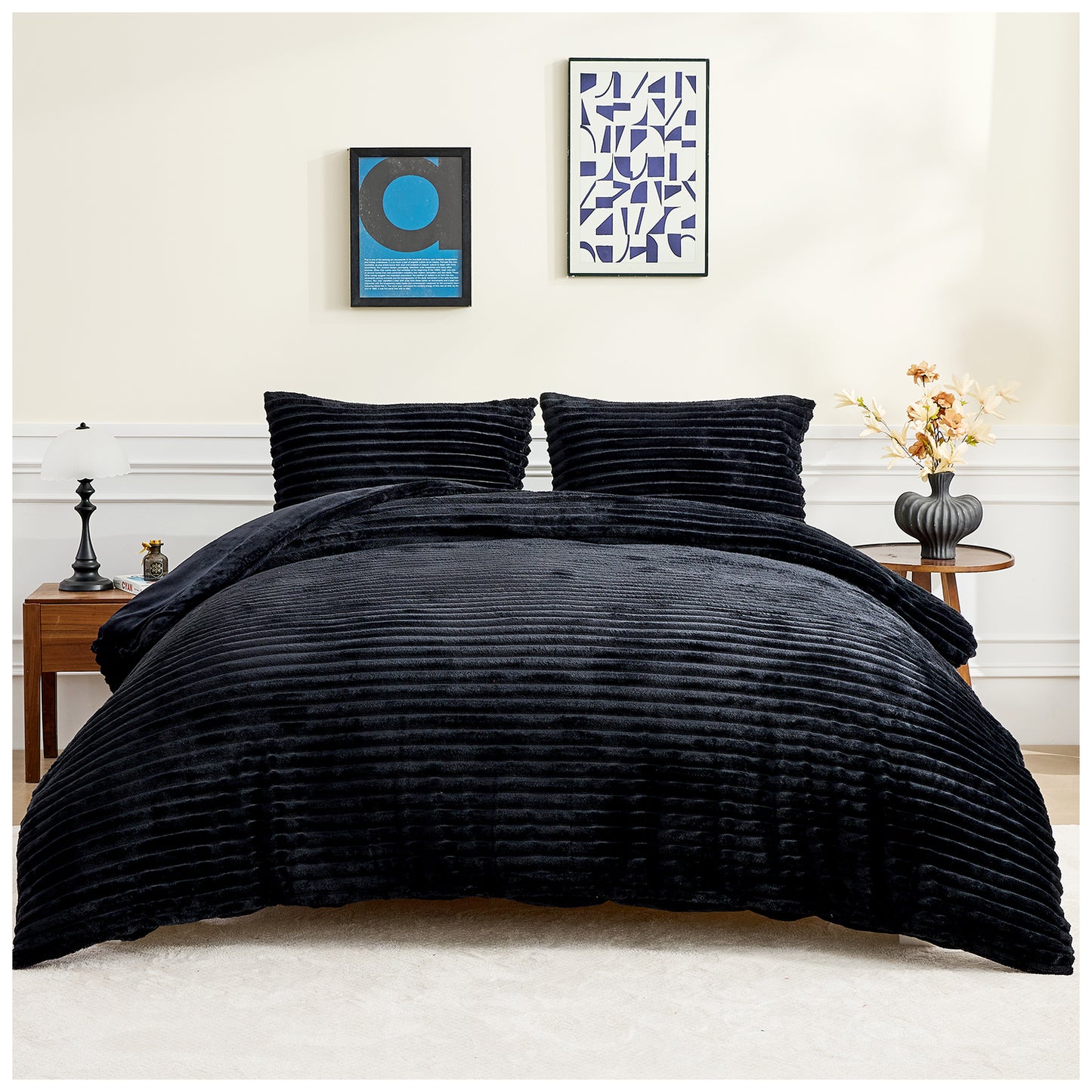 Osum Ribbed Teddy Duvet Cover Set | 15 Colours