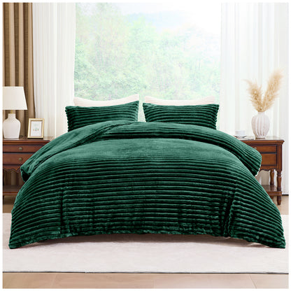 Osum Ribbed Teddy Duvet Cover Set | 15 Colours