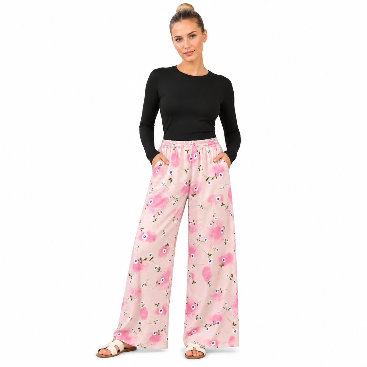 Daisy Printed Palazzo Trousers | 2 Colours