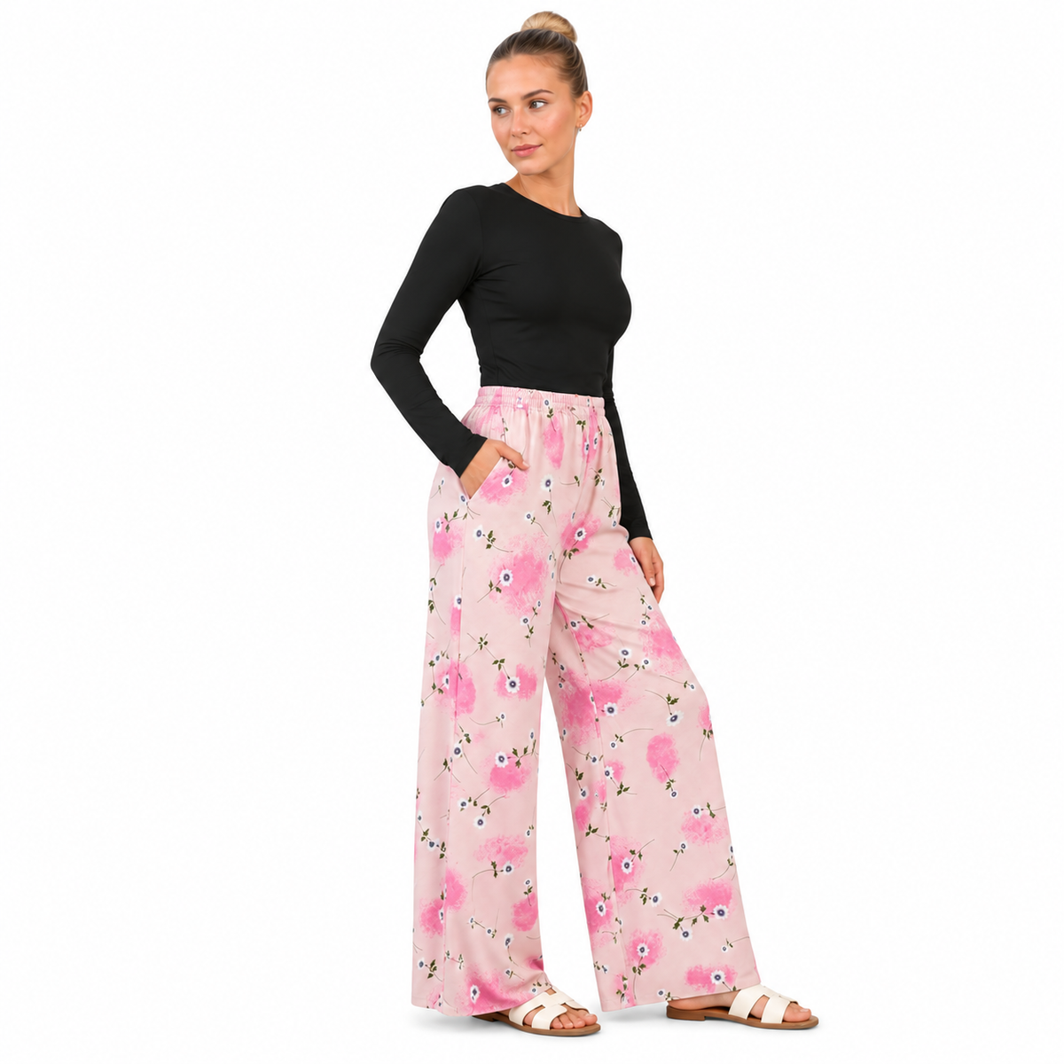 Daisy Printed Palazzo Trousers | 2 Colours