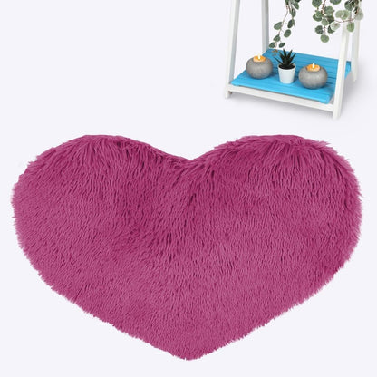 Heart Fluffy Shaggy Rug (65 × 65 cm) | 11 Colours