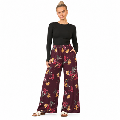 Floral Printed Palazzo Trousers | 3 Colours