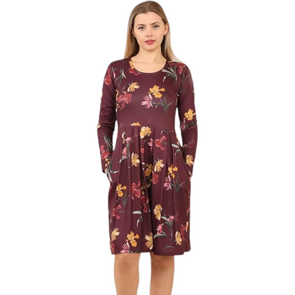 Plum Floral Tunic Top