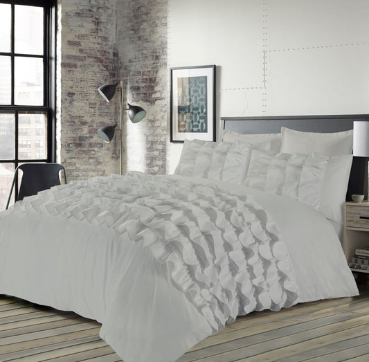 Priscilla Ruffled Duvet Cover Set | 3 Colours