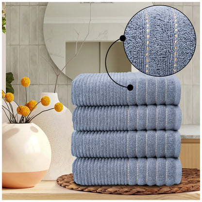 100% Egyptian Cotton Paris Ribbed Towels | 6 Colours | 600 GSM