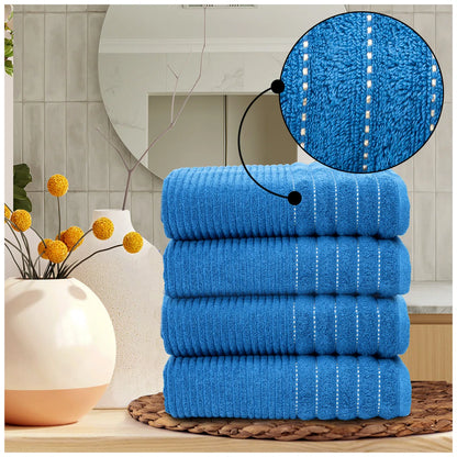 100% Egyptian Cotton Paris Ribbed Towels | 6 Colours | 600 GSM