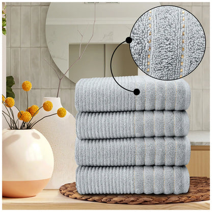 100% Egyptian Cotton Paris Ribbed Towels | 6 Colours | 600 GSM