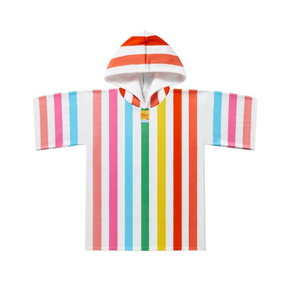 Pastel Stripe Multi Sand Free Adult Poncho Towel
