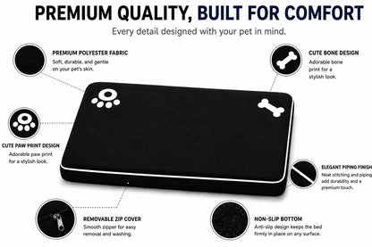 Pet Bed Mats Bone & Paw | 9 Colours | 2 Sizes