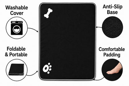 Pet Bed Mats Bone & Paw | 9 Colours | 2 Sizes