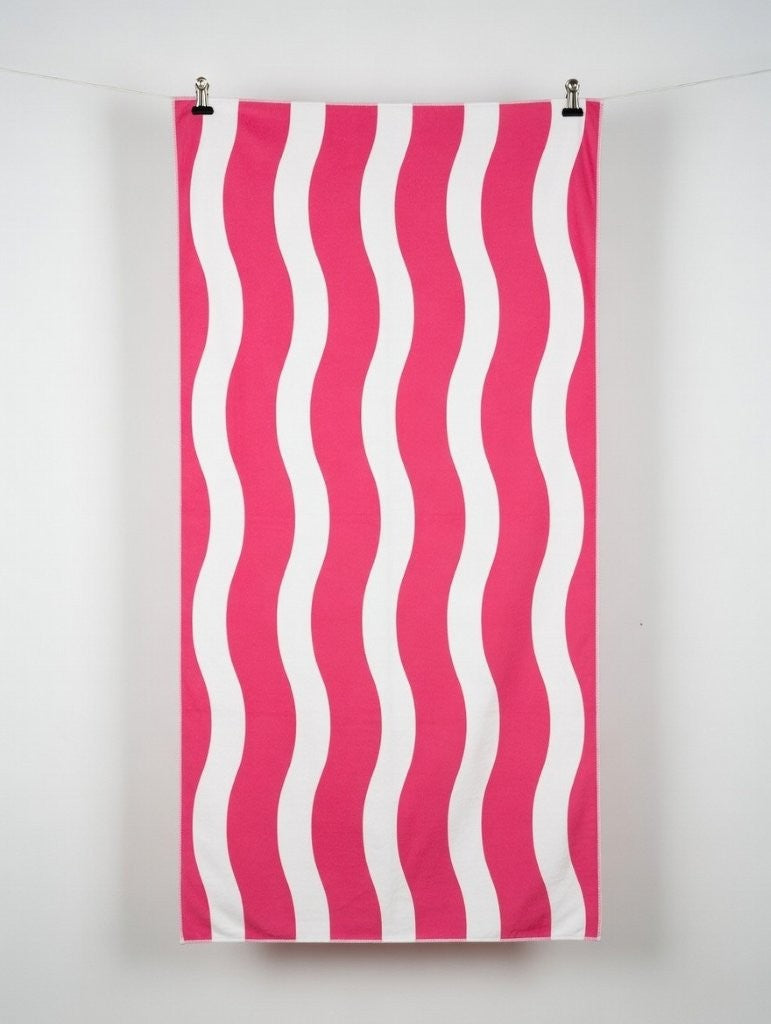 Wavy Stripe Beach Towel | 5 Colours | 152CM × 71CM