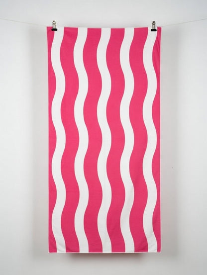 Wavy Stripe Beach Towel | 5 Colours | 152CM × 71CM