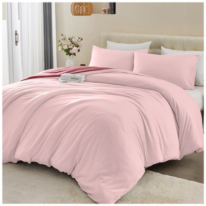 Soft Touch Reversible Plain Duvet Cover Set | 6 Colours