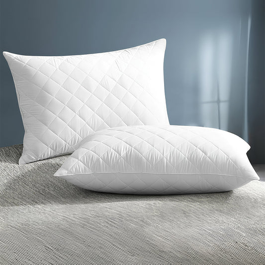 Quilted Hollow Fibre Pillows | Pack of 2