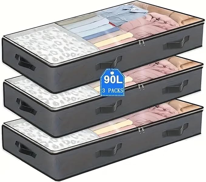 90L Under Bed Storage Bag | Pack of 3 & 6