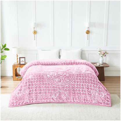 Blossom Heart Heavy Blanket | 200CM x 240CM | Blush Pink