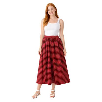 Gingham Crinkle Midi Skirt | 7 Colours