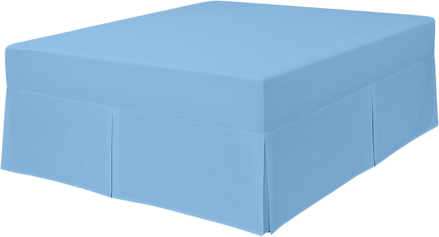 180TC Percale Poly Cotton Pleated Fitted Valance Sheets | 14 Colours