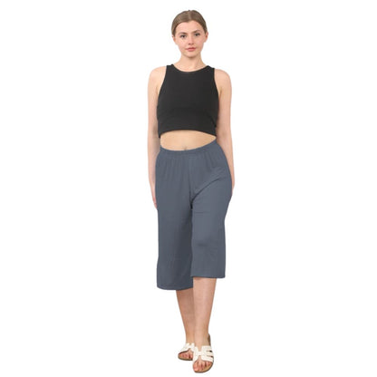 Plain Elastic Waist Culottes Cropped Shorts | 11 Colours