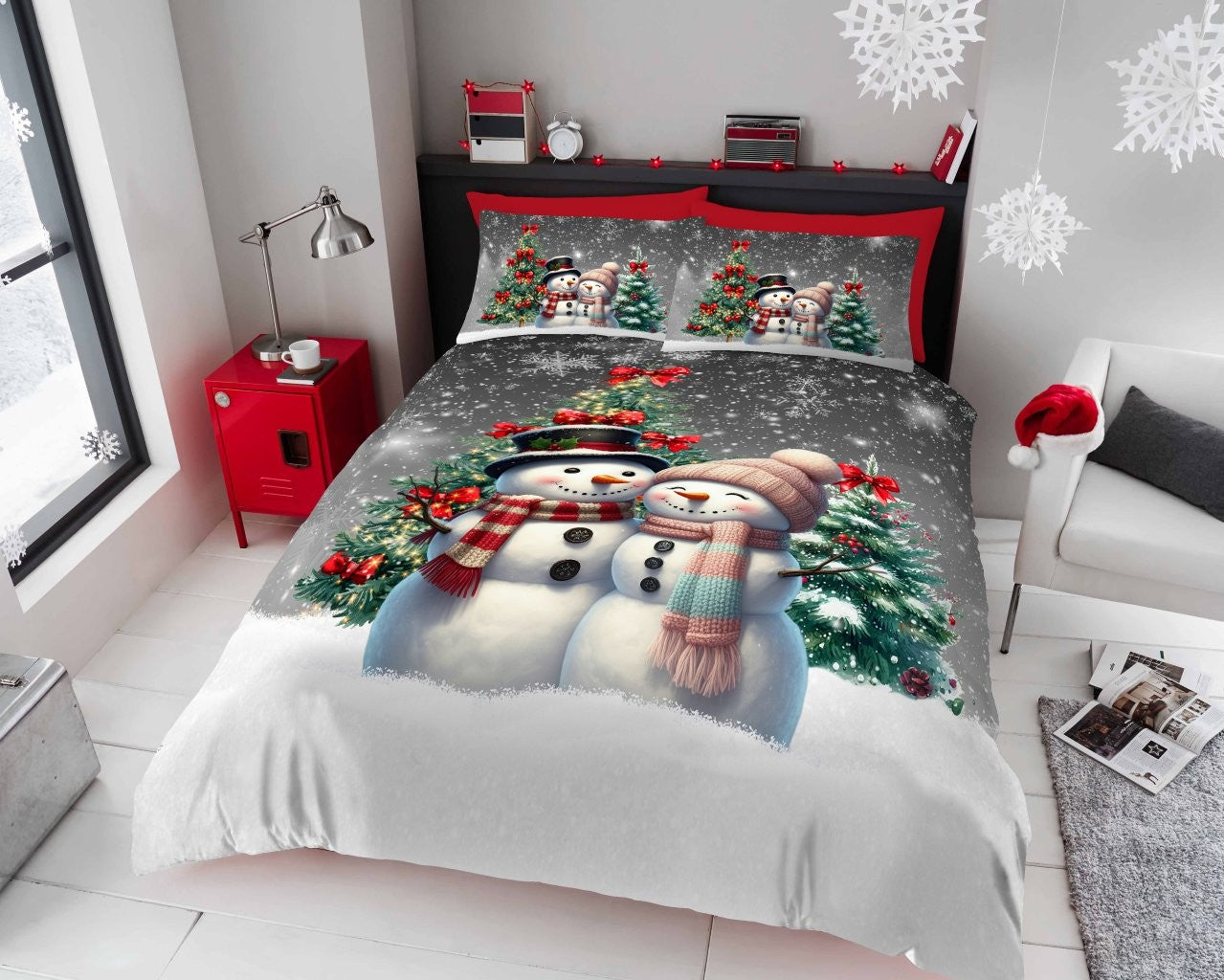 Snow My Love Printed Duvet Cover Set