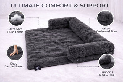 Sofa Pet Bed Square | 4 Colours | 2 Sizes