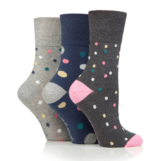 Women Speckled Gentle Grip Cotton Rich Socks