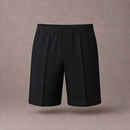 Black Plus Size Pull-On School Shorts – Full Elasticated Waist