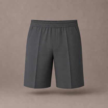 Grey Pull-On School Shorts – Full Elasticated Waist