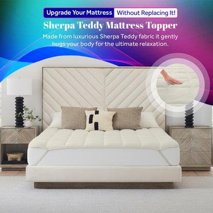 Sherpa Teddy Mattress Topper Enhancer