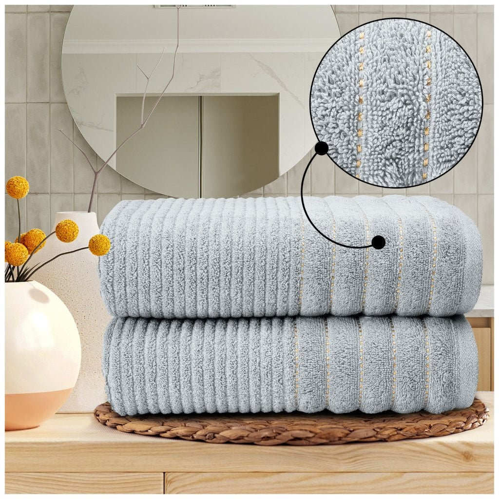 100% Egyptian Cotton Paris Ribbed Towels | 6 Colours | 600 GSM