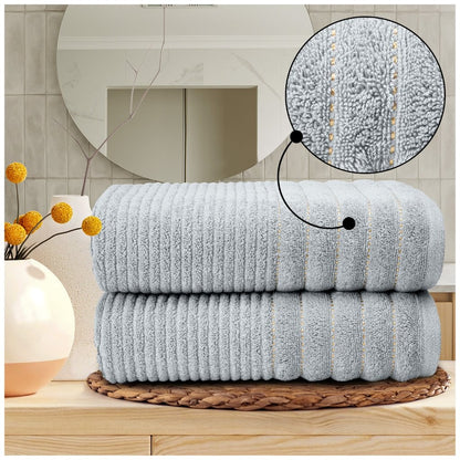 100% Egyptian Cotton Paris Ribbed Towels | 6 Colours | 600 GSM