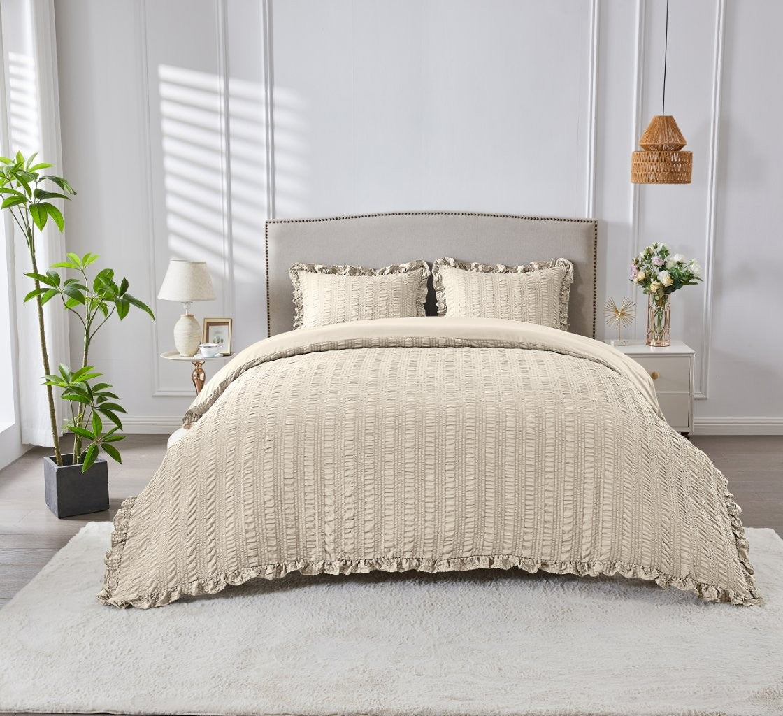 St. Albans Seersucker Duvet Cover Set | 4 Colours
