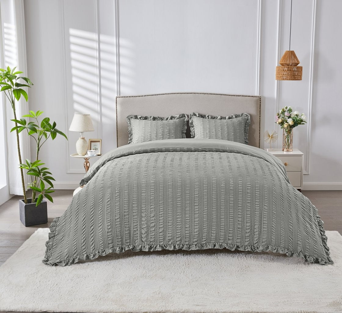 St. Albans Seersucker Duvet Cover Set | 4 Colours