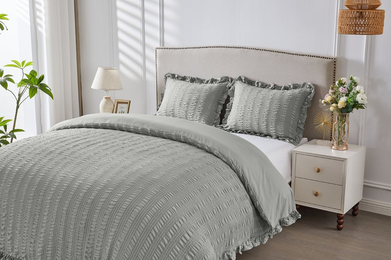 St. Albans Seersucker Duvet Cover Set | 4 Colours